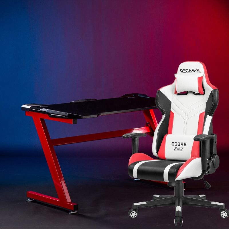 편안한 PU 가죽 맞춤형 마사지 Y-SEATER 컴퓨터 게이머를위한 사무실 게임 의자
