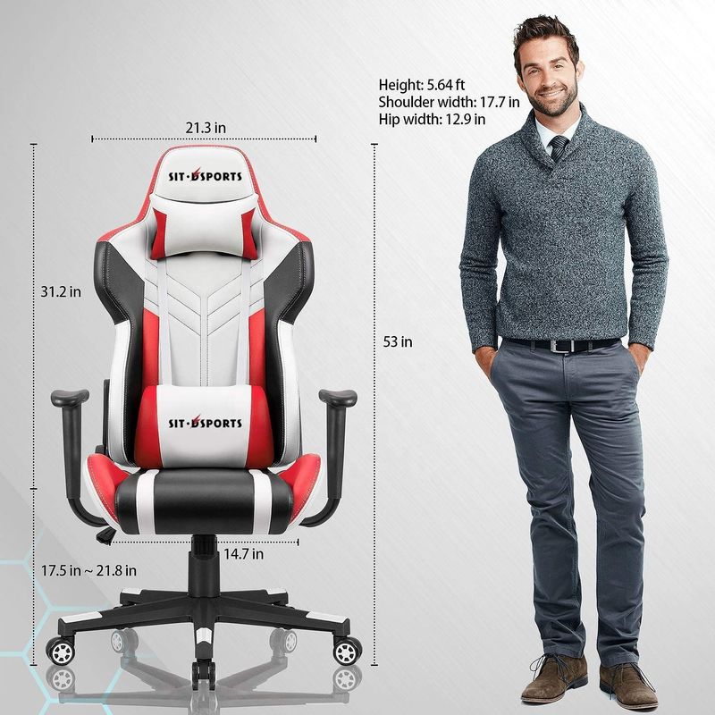 편안한 PU 가죽 맞춤형 마사지 Y-SEATER 컴퓨터 게이머를위한 사무실 게임 의자