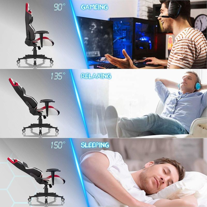 편안한 PU 가죽 맞춤형 마사지 Y-SEATER 컴퓨터 게이머를위한 사무실 게임 의자