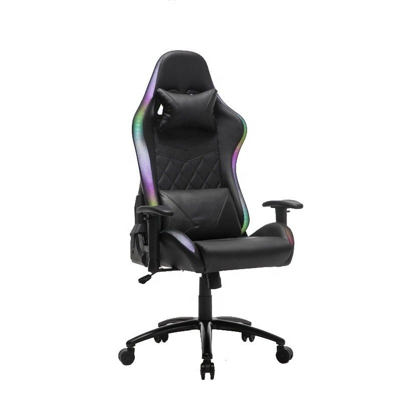 Y-SEATER 임원 의자 RGB LED 라이트 PU 가죽 레이싱 게이머 의자 게임 램프